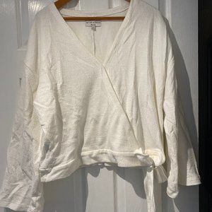 Madewell Texture and Thread White Top - Size XL